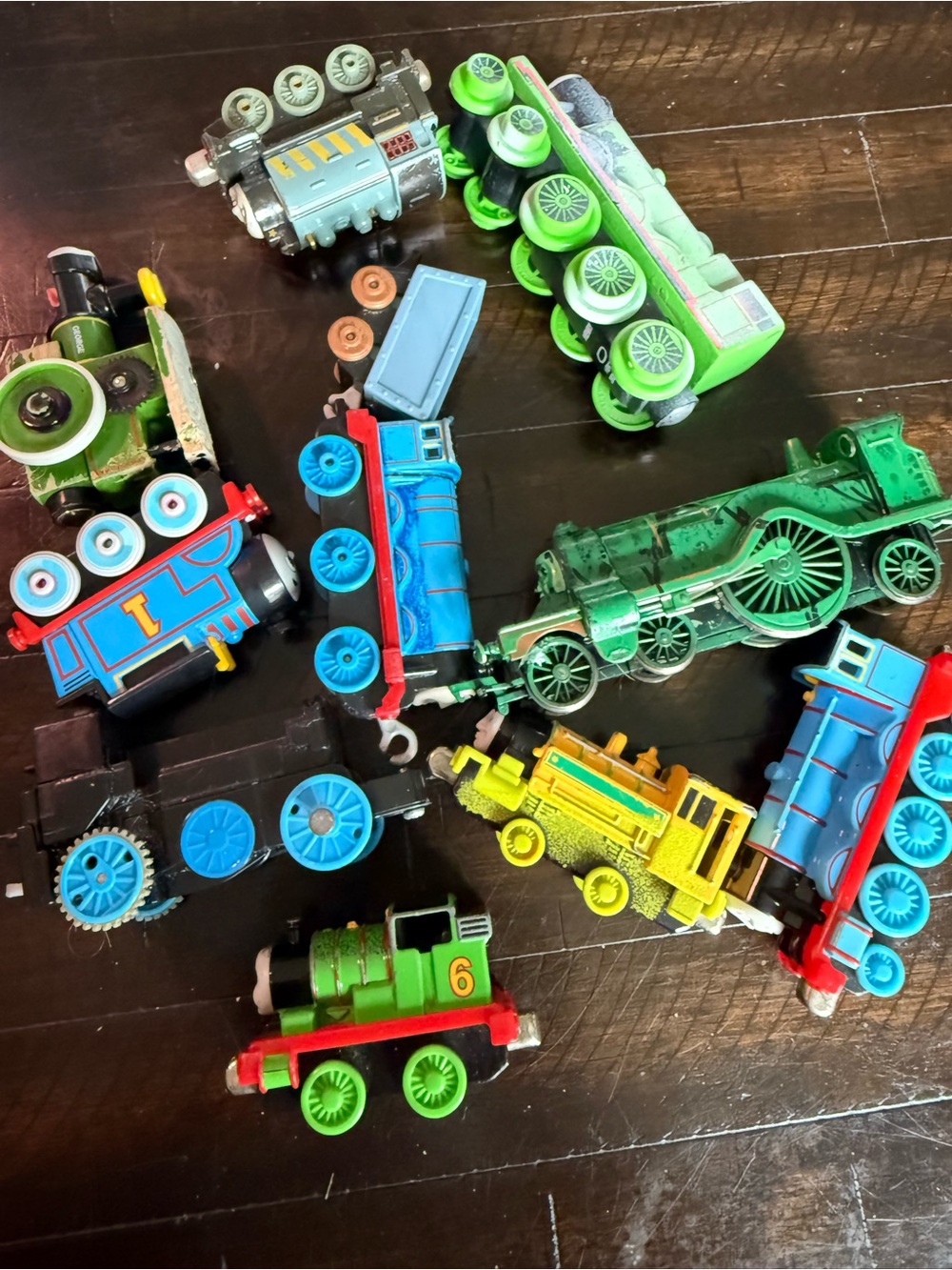 Thomas & Friends Mixed Green and Blue Toy Train Lot